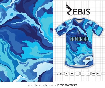Jersey Design, Soccer Jersey Pattern Design, Sublimation T Shirt, Football Soccer Kit, Basketball Jersey, Spott Suit, Ready Print File, Design Jersey blue