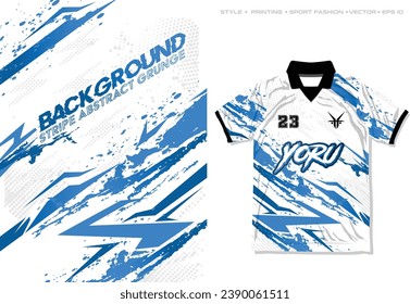 Jersey Design splash halftone grunge, mountain pattern background style, gradient blue purple white texture, fish scale, fishing cycling motorcross extreme adventure sporty design illustration