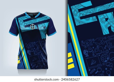 Jersey Design splash halftone grunge, mountain pattern background style, gradient blue purple white texture, fish scale, fishing cycling motorcross extreme adventure sporty design illustration