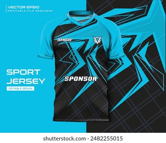 Jersey Design Sport Abstrakte blaue Streifen Muster Design für Fußball, Fußball, Gaming, Radsport Design Kit