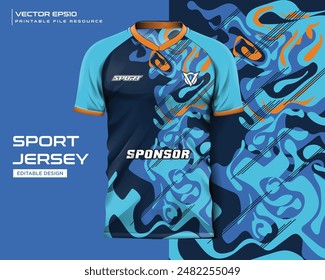 diseño abstracto del líquido del fuego del deporte del diseño de jersey design para el fútbol, el fútbol, el juego, el kit de diseño del ciclismo