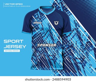 Jersey Design Sport Abstrakt Blau Splash Grunge Muster Design für Fußball, Rennen, Fußball, Gaming, Radsport Design Kit