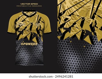 Jersey Design Sport abstrakte Gold Grunge Streifen Muster Design für Fußball, Fußball, Spiel, Radfahren Design Kit