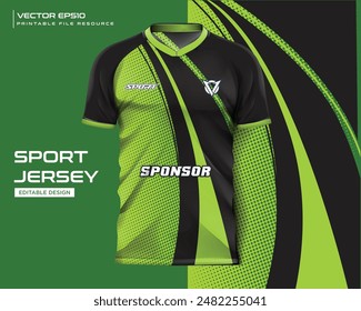 jersey design sport abstract green halftone pattern design for soccer, football, gaming, cycling design kit