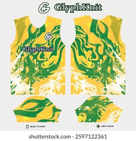 Jersey design for Sport t-shirt, Soccer jersey mockup for football club. uniform front and back view