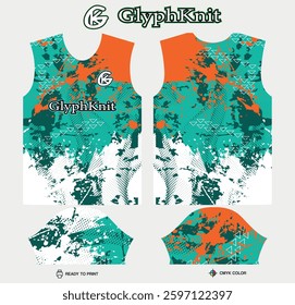 Jersey design for Sport t-shirt, Soccer jersey mockup for football club. uniform front and back view