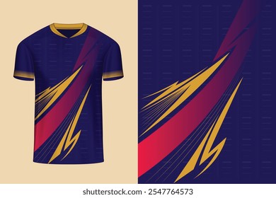 Jersey design for sports, Football Cricket Soccer Racing kit design vector t-shirt