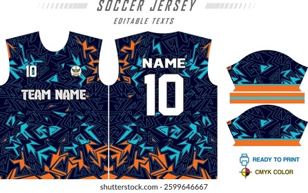 Jersey design sportswear cool geometry pattern Jersey t-shirt design concept Illustration, abstract halftone printed t shirt Volleyball jersey Football badminton Soccer and netball Sport uniform