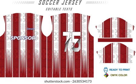 Jersey design sportswear cool geometry pattern Jersey t-shirt design concept Illustration, abstract halftone printed t shirt Volleyball jersey Football badminton Soccer and netball Sport uniform kit