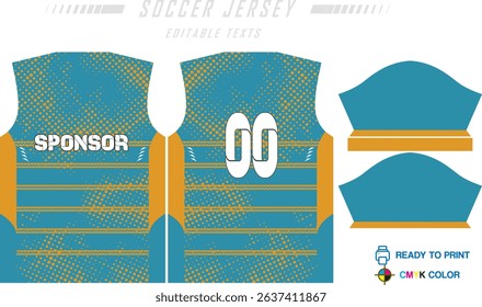 Jersey design sportswear cool geometry pattern Jersey t-shirt design concept Illustration, abstract halftone printed t shirt Volleyball jersey Football badminton Soccer and netball Sport uniform kit