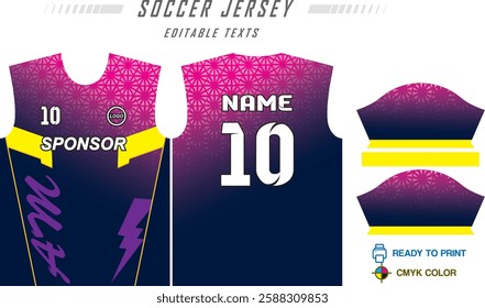 Jersey design sportwear cool geometry pattern Jersey t-shirt design concept Illustration, abstract halftone printed t shirt Volleyball jersey, Football, badminton