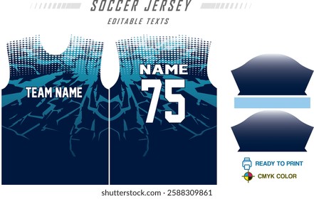 Jersey design sportwear cool geometry pattern Jersey t-shirt design concept Illustration, abstract halftone printed t shirt Volleyball jersey, Football, badminton