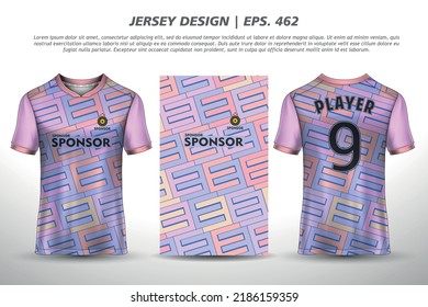 Jersey design sublimation t shirt Premium geometric pattern Incredible Vector collection for Soccer football racing cycling gaming motocross sports