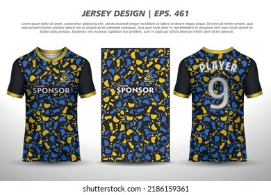 Jersey design sublimation t shirt Premium geometric pattern Incredible Vector collection for Soccer football racing cycling gaming motocross sports