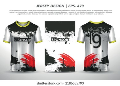 Jersey design sublimation t shirt Premium geometric pattern Incredible Vector collection for Soccer football racing cycling gaming motocross sports