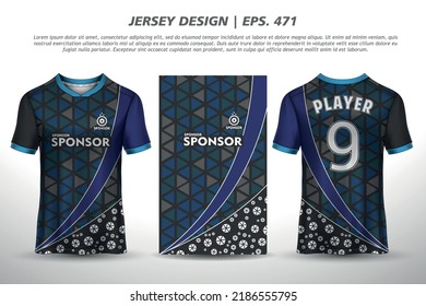 Jersey design sublimation t shirt Premium geometric pattern Incredible Vector collection for Soccer football racing cycling gaming motocross sports