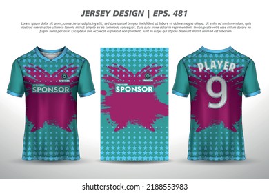 Jersey design sublimation t shirt Premium geometric pattern Incredible Vector collection for Soccer football racing cycling gaming motocross sports