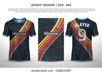 Jersey design sublimation t shirt Premium geometric pattern Incredible Vector collection for Soccer football racing cycling gaming motocross sports