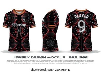 Jersey design sublimation t shirt Premium geometric pattern Incredible Vector collection for Soccer football racing cycling gaming motocross sports