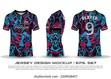 Jersey design sublimation t shirt Premium geometric pattern Incredible Vector collection for Soccer football racing cycling gaming motocross sports