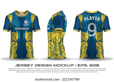 Jersey design sublimation t shirt Premium geometric pattern Incredible Vector collection for Soccer football racing cycling gaming motocross sports