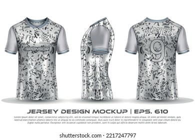 Jersey design sublimation t shirt Premium geometric pattern Incredible Vector collection for Soccer football racing cycling gaming motocross sports