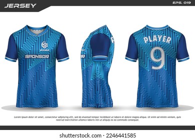 Jersey design sublimation t shirt Premium geometric pattern Incredible Vector collection for Soccer football racing cycling gaming motocross sports