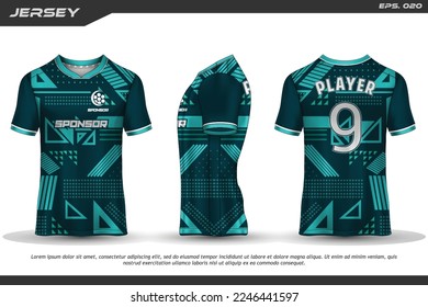 Jersey design sublimation t shirt Premium geometric pattern Incredible Vector collection for Soccer football racing cycling gaming motocross sports