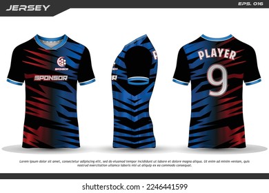Jersey design sublimation t shirt Premium geometric pattern Incredible Vector collection for Soccer football racing cycling gaming motocross sports