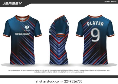 Jersey design sublimation t shirt Premium geometric pattern Incredible Vector collection for Soccer football racing cycling gaming motocross sports