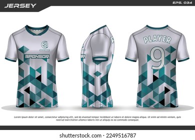 Jersey design sublimation t shirt Premium geometric pattern Incredible Vector collection for Soccer football racing cycling gaming motocross sports