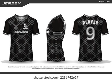 Jersey design sublimation t shirt Premium geometric pattern Incredible Vector collection for Soccer football racing cycling gaming motocross sports