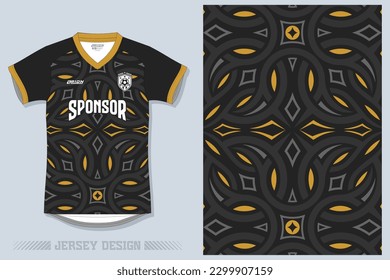 Jersey design sublimation t shirt Premium geometric pattern Incredible Vector collection for Soccer football racing cycling gaming motocross sports