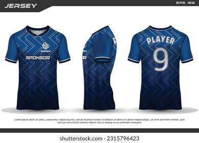 Jersey design sublimation t shirt Premium geometric pattern Incredible Vector collection for Soccer football racing cycling gaming motocross sports