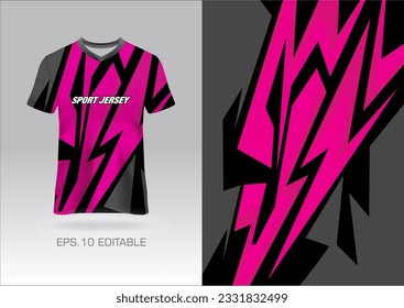 Jersey design sublimation t shirt Premium geometric pattern Incredible Vector collection for Soccer football racing cycling gaming motocross sports
