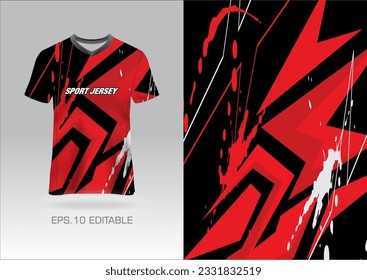 Jersey design sublimation t shirt Premium geometric pattern Incredible Vector collection for Soccer football racing cycling gaming motocross sports