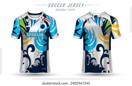 Jersey design sublimation t shirt Premium geometric pattern Incredible Vector collection for Soccer football racing cycling gaming motocross sports