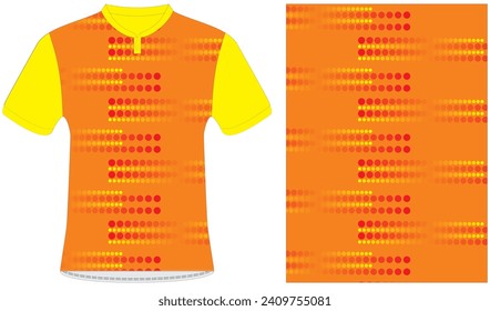 Jersey design sublimation t shirt Premium geometric pattern Incredible Vector collection orange colour