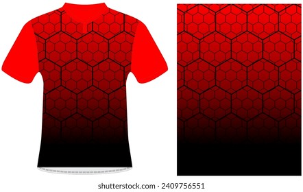 Jersey design sublimation t shirt Premium geometric pattern Incredible Vector collection red and black colour