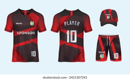 Jersey design sublimation t shirt Premium geometric pattern Incredible Vector collection for Soccer