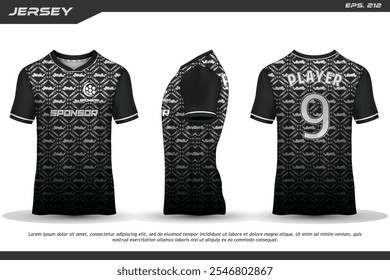 Jersey design sublimation t shirt Premium geometric pattern Incredible Vector collection for Soccer football racing cycling gaming motocross sports