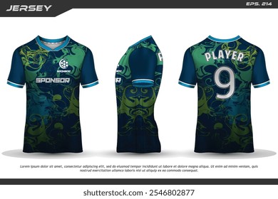 Jersey design sublimation t shirt Premium geometric pattern Incredible Vector collection for Soccer football racing cycling gaming motocross sports