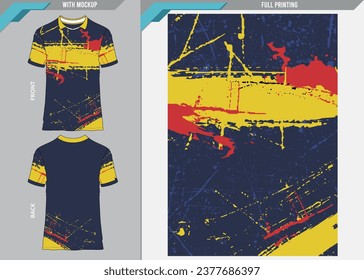 Jersey design sublimation t-shirt, design for game, motocross, football, racing, cycling sport, vector illustration