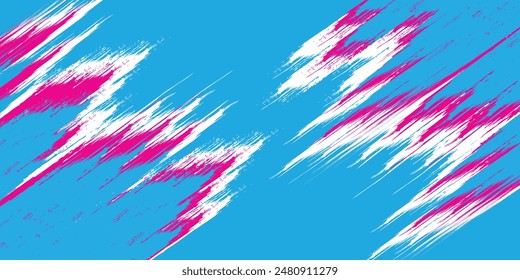 Jersey design sublimation vector brush grunge splash background, techno sporty element wallpaper, pink blue white navy color combination, shirt sports wear