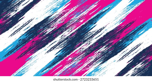 Jersey diseño de sublimación de Vector de cepillo grunge salpicadura de fondo, techno elemento deportivo Fondo de pantalla, rosa azul blanco combinación de color azul marino, camisa ropa deportiva
