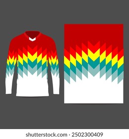 Jersey design template with an abstract hexagon motif
