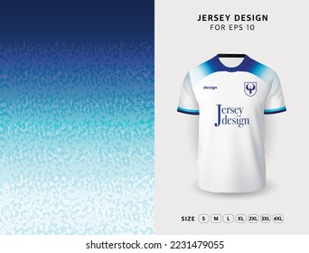 Plantilla de diseño de Jersey, maquillaje de fondo para camisetas deportivas, camiseta, jerseys en ejecución, camiseta azul