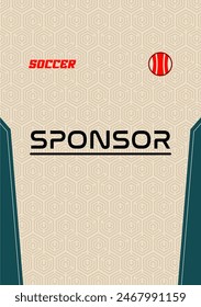 Jersey design template highquality vector cream