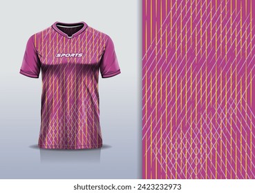 Jersey design template mockup stripe line racing for sport football soccer, running, esports, in burgundy color 	