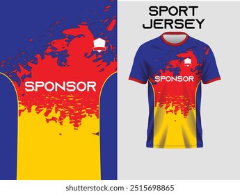 jersey design, jersey texture, sports wear, jersey design for Sublimation print red yellow blue jersey